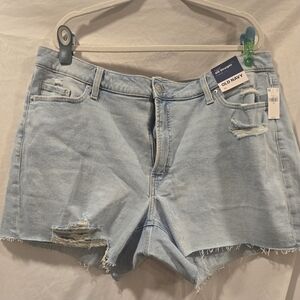Old Navy - Light Blue Distressed Denim Shorts, Size 22 (NWT)